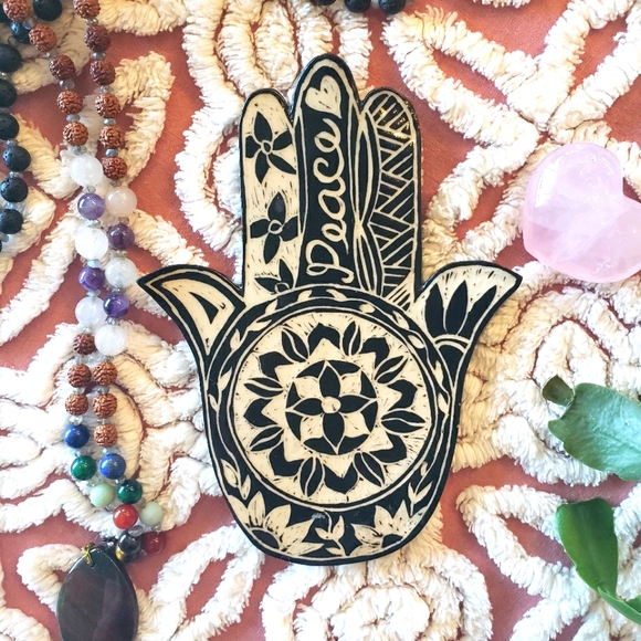 Hand Crafted Other - Hamsa hand | Peace | Handmade clay trinket dish